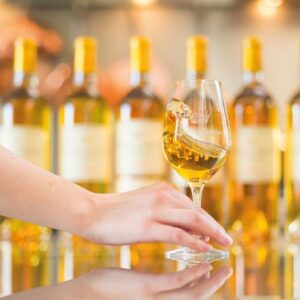 Cóctel con los vinos de Grands Crus Classés de Sauternes y Barsac.