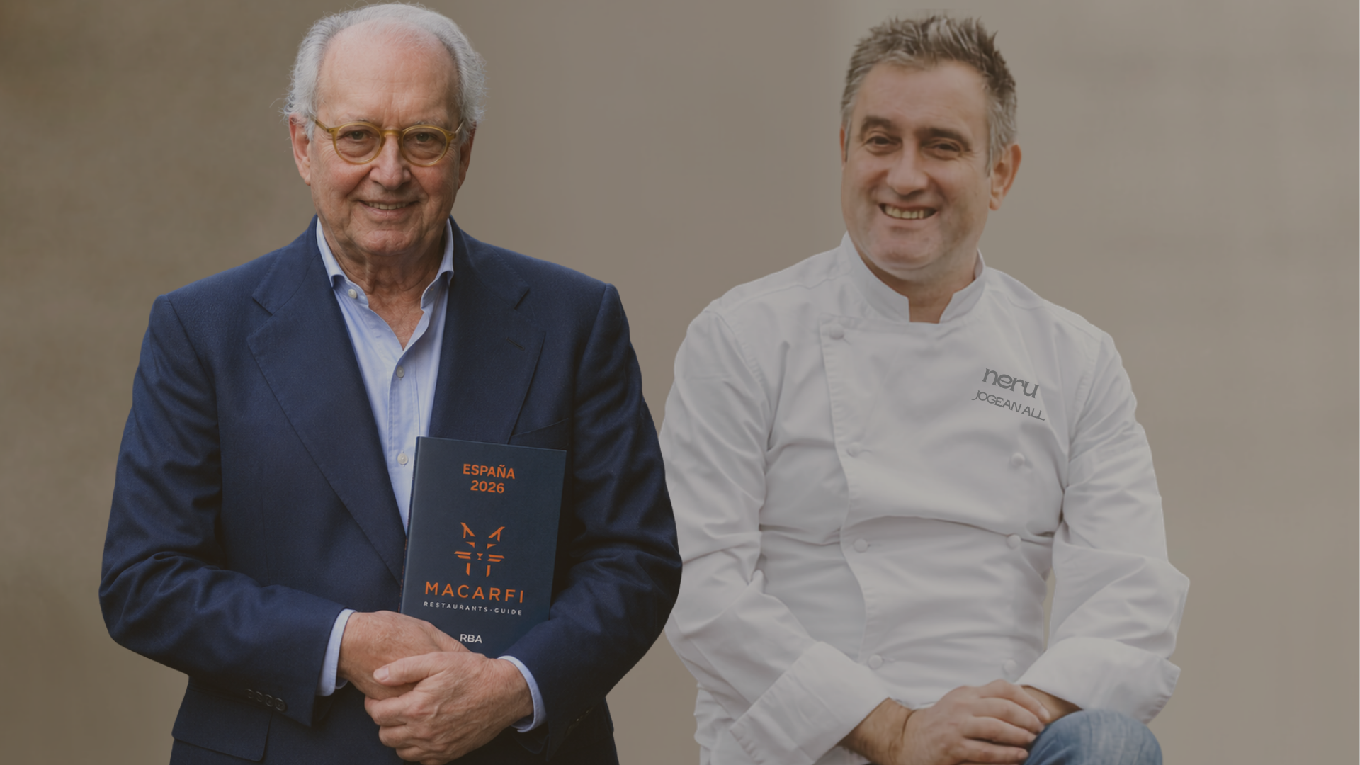 Charla entre Manolo Carreras, presidente de Macarfi, y Josean Alija, chef de Nerua Guggenheim Bilbao, en el RCMA-RSC en Getxo